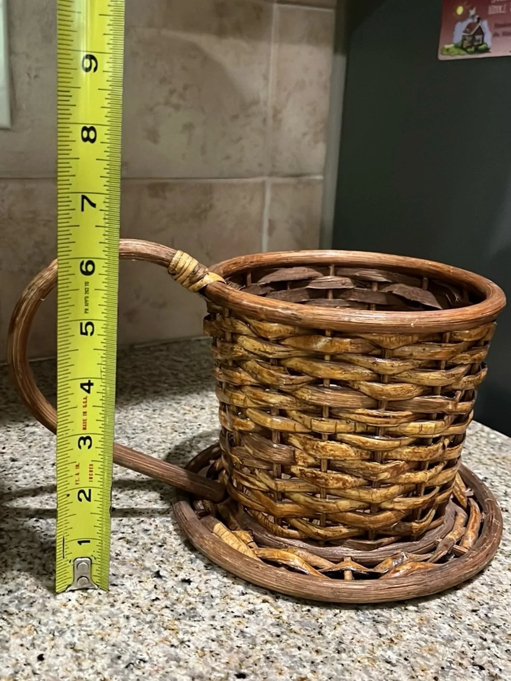 Coffee Cup Wicker Basket